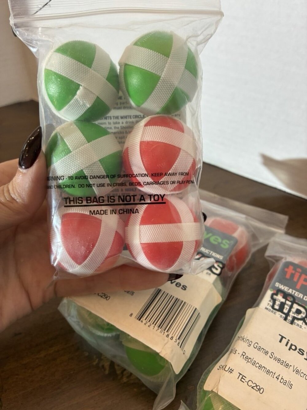 Tipsy Elves Sweater Drinking Game Replacement Balls Three Packs Of Four